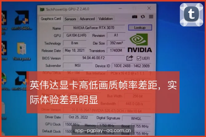 英伟达显卡高低画质帧率差距，实际体验差异明显